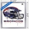 NFL Denver Broncos - Drip Helmet 20 Wall Poster, 22.4L x 14.7W, Silver Framed Version view 3