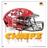 Trends International NFL Kansas City Chiefs - Drip Helmet 20 Wall Poster, 14.725" x 22.375", White Framed Version view 1