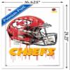 Trends International NFL Kansas City Chiefs - Drip Helmet 20 Wall Poster, 14.725" x 22.375", White Framed Version view 3