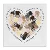 Stupell Industries Powerful Strength in Unity Phrase Handprint Heart, Design by Erica Billups Canvas Wall Art, 24x24, White view 1