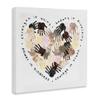 Stupell Industries Powerful Strength in Unity Phrase Handprint Heart, Design by Erica Billups Canvas Wall Art, 24x24, White view 3