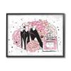 Stupell Industries Glam Pink Peonies Black Fashion Bow Heels view 1