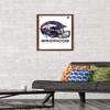 NFL Denver Broncos - Drip Helmet 20 Wall Poster, 22.4L x 14.7W, Mahogany Framed Version view 2