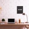 Stupell Industries Boss Text Dollar Signs Minimal Black White, Design by Martina Pavlova Framed Wall Art, 16 x 20 view 2