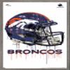 NFL Denver Broncos - Drip Helmet 20 Wall Poster, 22.4L x 14.7W, Barnwood Framed Version view 1