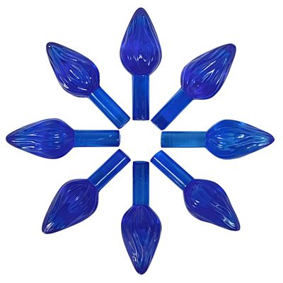 National Artcraft Small Twist-Style Ceramic Tree Light Ornaments - 144/Pack (Blue)