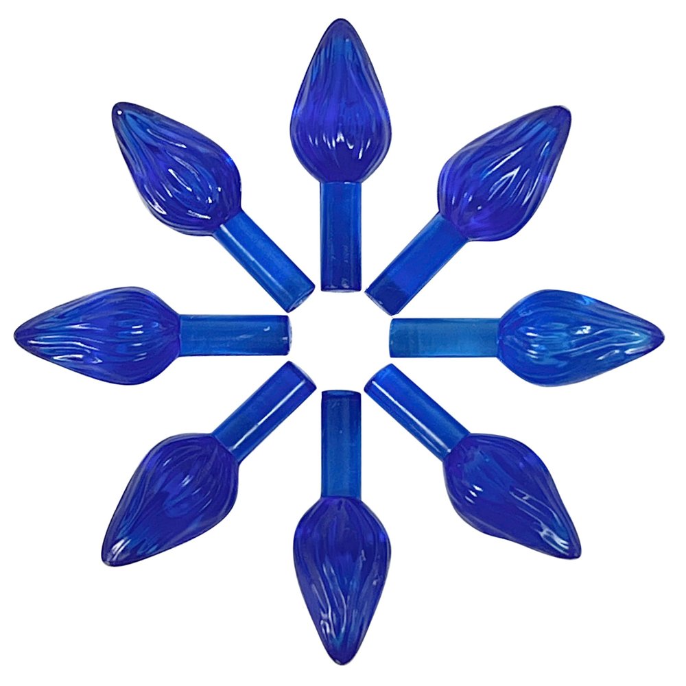 National Artcraft Small Twist-Style Ceramic Tree Light Ornaments - 144/Pack (Blue)