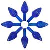 National Artcraft Small Twist-Style Ceramic Tree Light Ornaments - 144/Pack (Blue) view 1