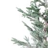 Frosted Slim Pine Artificial Christmas Tree in Burlap Base - 5' - Unlit view 3
