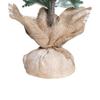 Frosted Slim Pine Artificial Christmas Tree in Burlap Base - 5' - Unlit view 4