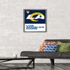 Trends International NFL Los Angeles Rams - Logo 20 Wall Poster, 14.725" x 22.375", Barnwood Framed Version view 2