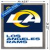 Trends International NFL Los Angeles Rams - Logo 20 Wall Poster, 14.725" x 22.375", Barnwood Framed Version view 3