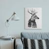Stupell Industries Reindeer in Scarf Minimal Vintage Portrait view 2