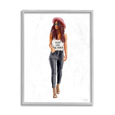 Girl Power Phrase Fashionista Standing Pose