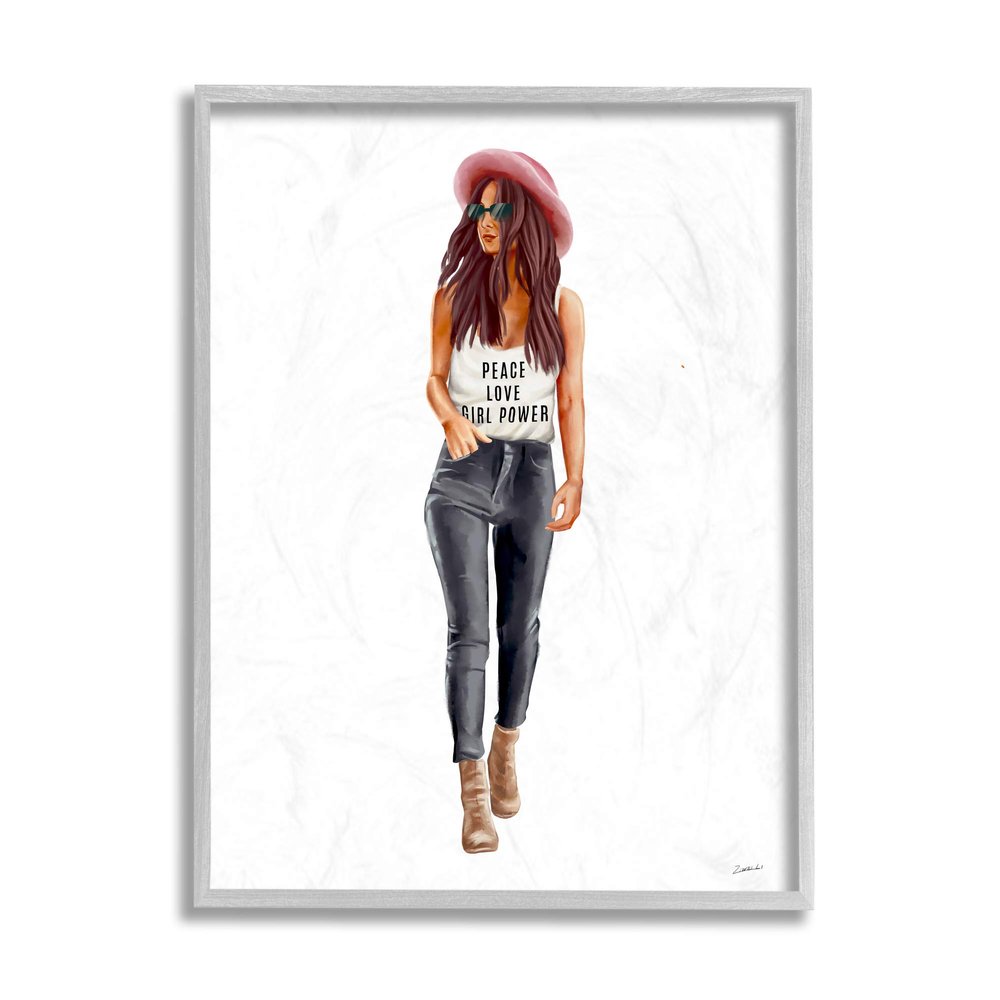 Girl Power Phrase Fashionista Standing Pose