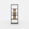 Ada Home Decor Diosp Modern Anthracite & Oak Bookcase 63'' H x 22.4'' W x 9.8'' D/Shelving Unit/Bookshelf view 1