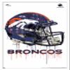 NFL Denver Broncos - Drip Helmet 20 Wall Poster, 22.4L x 14.7W, White Framed Version view 1