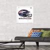 NFL Denver Broncos - Drip Helmet 20 Wall Poster, 22.4L x 14.7W, White Framed Version view 2