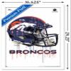 NFL Denver Broncos - Drip Helmet 20 Wall Poster, 22.4L x 14.7W, White Framed Version view 3