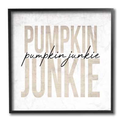 Pumpkin Junkie Bold Text Charming Autumn Distress