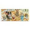 Stupell Industries Autumn Dog Park Animals Running Fall Leaves, Design by Sherri Buck Baldwin Canvas Wall Art, 10x24, Orange view 1