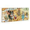 Stupell Industries Autumn Dog Park Animals Running Fall Leaves, Design by Sherri Buck Baldwin Canvas Wall Art, 10x24, Orange view 3