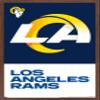 Trends International NFL Los Angeles Rams - Logo 20 Wall Poster, 14.725" x 22.375", Mahogany Framed Version view 1