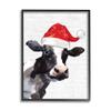 Stupell Industries Country Farm Cow Red Santa Clause Hat view 1