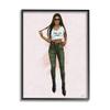Stupell Industries Fight Light A Girl Phrase Fashionista Glam Pose view 1