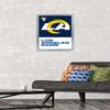 Trends International NFL Los Angeles Rams - Logo 20 Wall Poster, 14.725" x 22.375", Silver Framed Version view 2