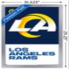 Trends International NFL Los Angeles Rams - Logo 20 Wall Poster, 14.725" x 22.375", Silver Framed Version view 3