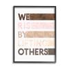 Stupell Industries Rise by Lifting Others Motivational Help Phrase, Design by Erica Billups Black Framed Wall Art, 24 x 30, White view 1
