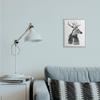 Stupell Industries Reindeer in Scarf Minimal Vintage Portrait view 2