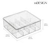 mDesign Plastic Kitchen Organiser Practical Storage Box with 12 Compartments and Hinged Lid Pantry Storage Box with Lid for Tea, Coffee, Spices and Other Foodstuffs Clear view 3