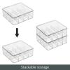 mDesign Plastic Kitchen Organiser Practical Storage Box with 12 Compartments and Hinged Lid Pantry Storage Box with Lid for Tea, Coffee, Spices and Other Foodstuffs Clear view 4