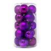allgala 20 PK 3 Inch (8CM) Large Christmas Ornament Balls for Xmas Tree-4 Style-Purple view 1