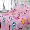 LinenTopia 4 Piece Owl Full Bed Sheets for Kids - Fitted Kids' Sheet & Pillowcase Sets - Owl Pink Room Decor for Toddler Girls - Full Size view 1