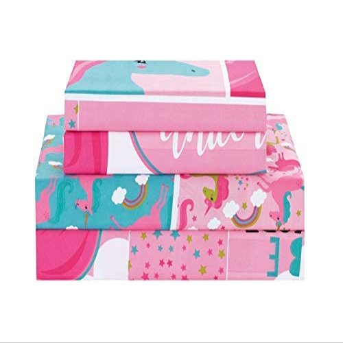 LinenTopia 4 Piece Unicorn Full Bed Sheets for Kids - Fitted Toddler Kids' Sheet & Pillowcase Sets - Unicorn Bedroom Bedding Set for Girls - Full Size