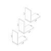 Ada Home Decor Wesley Modern Anthracite Wall Shelf 12.5'' H x 11.8'' W x 6.3'' D/Wall Storage/Shelving Unit view 3
