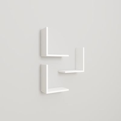 Ada Home Dcor Wesley Modern White Wall Shelf 12.5'' H x 11.8'' W x 6.3'' D/Wall Storage/Shelving Unit