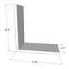 Ada Home Dcor Wesley Modern White Wall Shelf 12.5'' H x 11.8'' W x 6.3'' D/Wall Storage/Shelving Unit view 3