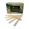 5000 Count | KingSeal Individually Paper Wrapped Bamboo Coffee Stir Sticks, 5.5 inches, Square End, 100% Renewable and Biodegradable - 10 Boxes x 500 Stirrers view 1