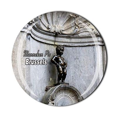 3D Manneken PIS Brussels Belgium Souvenir Fridge Magnet Crystal Glass Magnet Tourist Travel Souvenir Collection Gift Magnetic Sticker Home Kitchen Decoration
