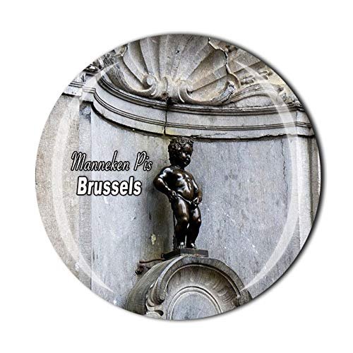 3D Manneken PIS Brussels Belgium Souvenir Fridge Magnet Crystal Glass Magnet Tourist Travel Souvenir Collection Gift Magnetic Sticker Home Kitchen Decoration
