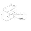 Riverbay Furniture Four Cubby Wood Storage Cabinet in Gray view 3