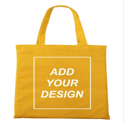 Aboutwome Your Own Design Women Custom Tote Bag for Shopping Canvas Bags (Yellow)