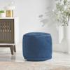 Christopher Knight Home Gwinnett Velveteen Cylinder Pouf - Cobalt Blue view 2