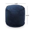 Christopher Knight Home Gwinnett Velveteen Cylinder Pouf - Cobalt Blue view 3
