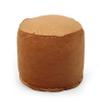 Gwinnett Velveteen Cylinder Pouf - Apricot view 1