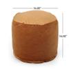 Gwinnett Velveteen Cylinder Pouf - Apricot view 3